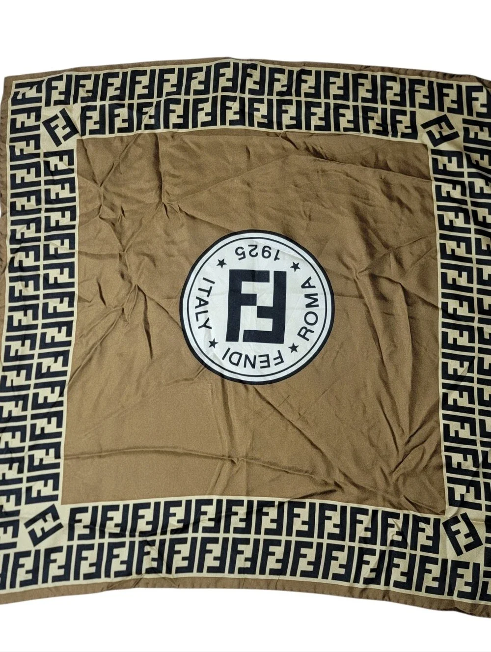 FENDI Roma FF 100% Silk Scarf